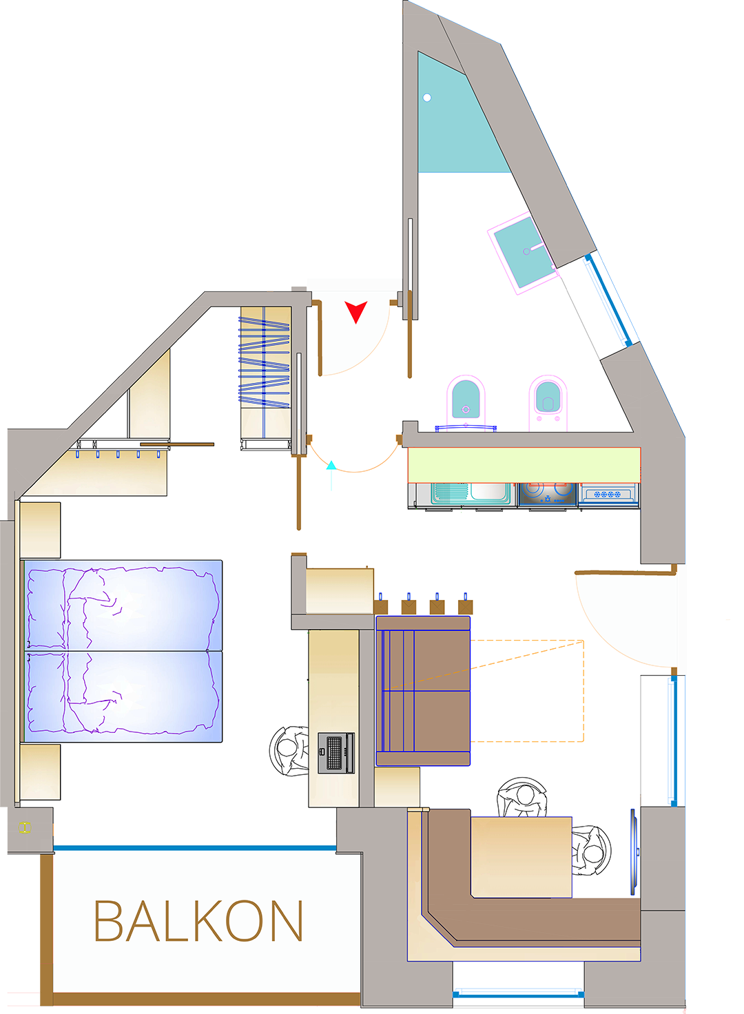 Floorplan of Apartment Saslonch