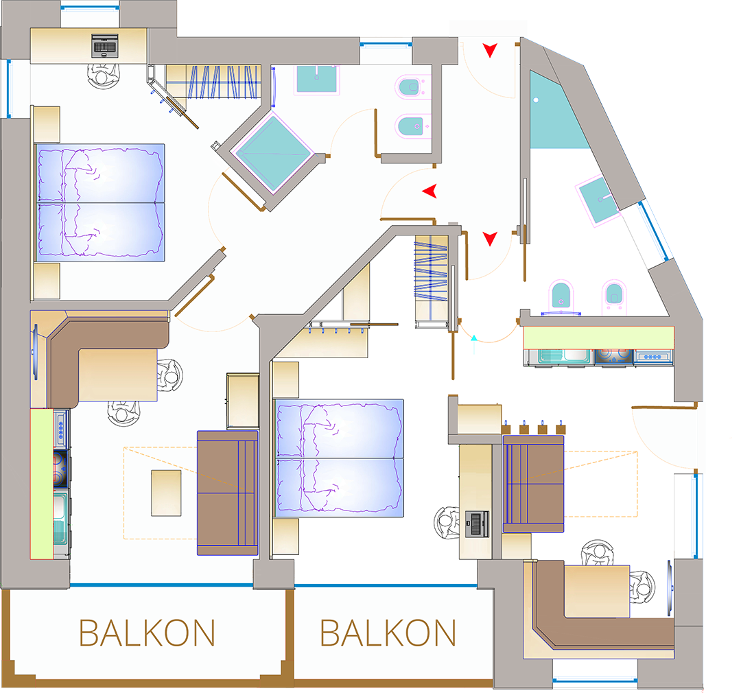 Floorplan of Apartment Sella