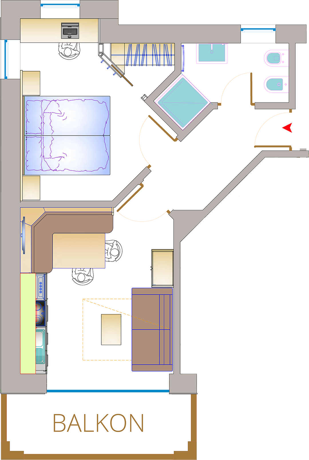 Floorplan of Apartment Stevia