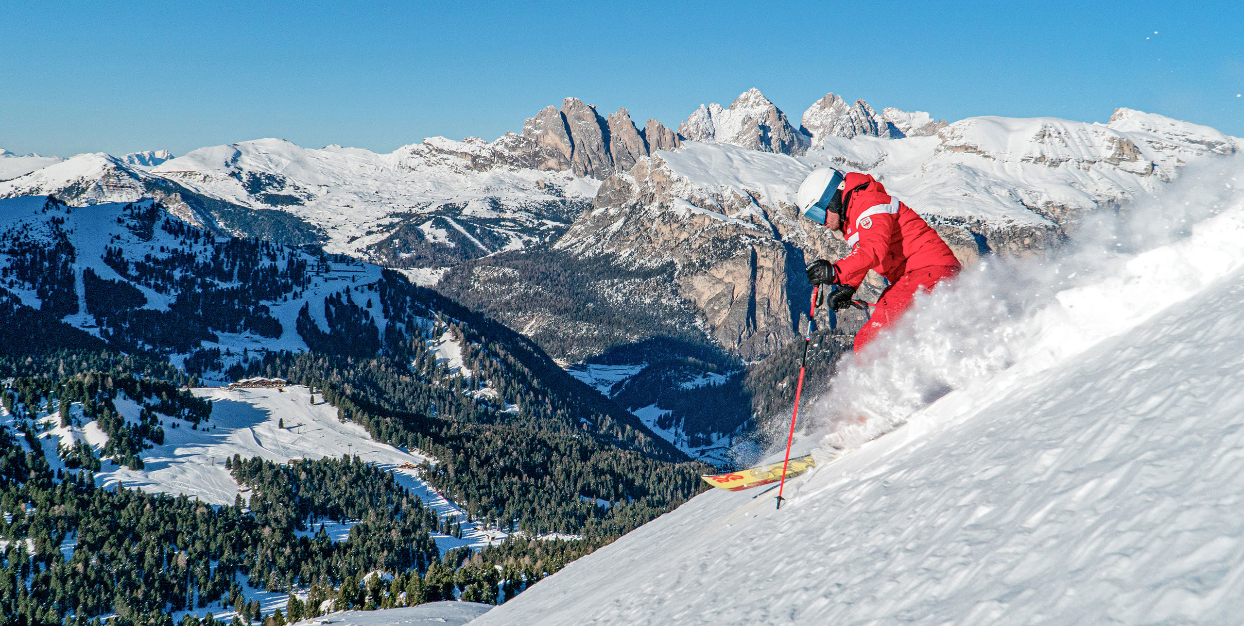 Winter in Val Gardena in the Dolomites