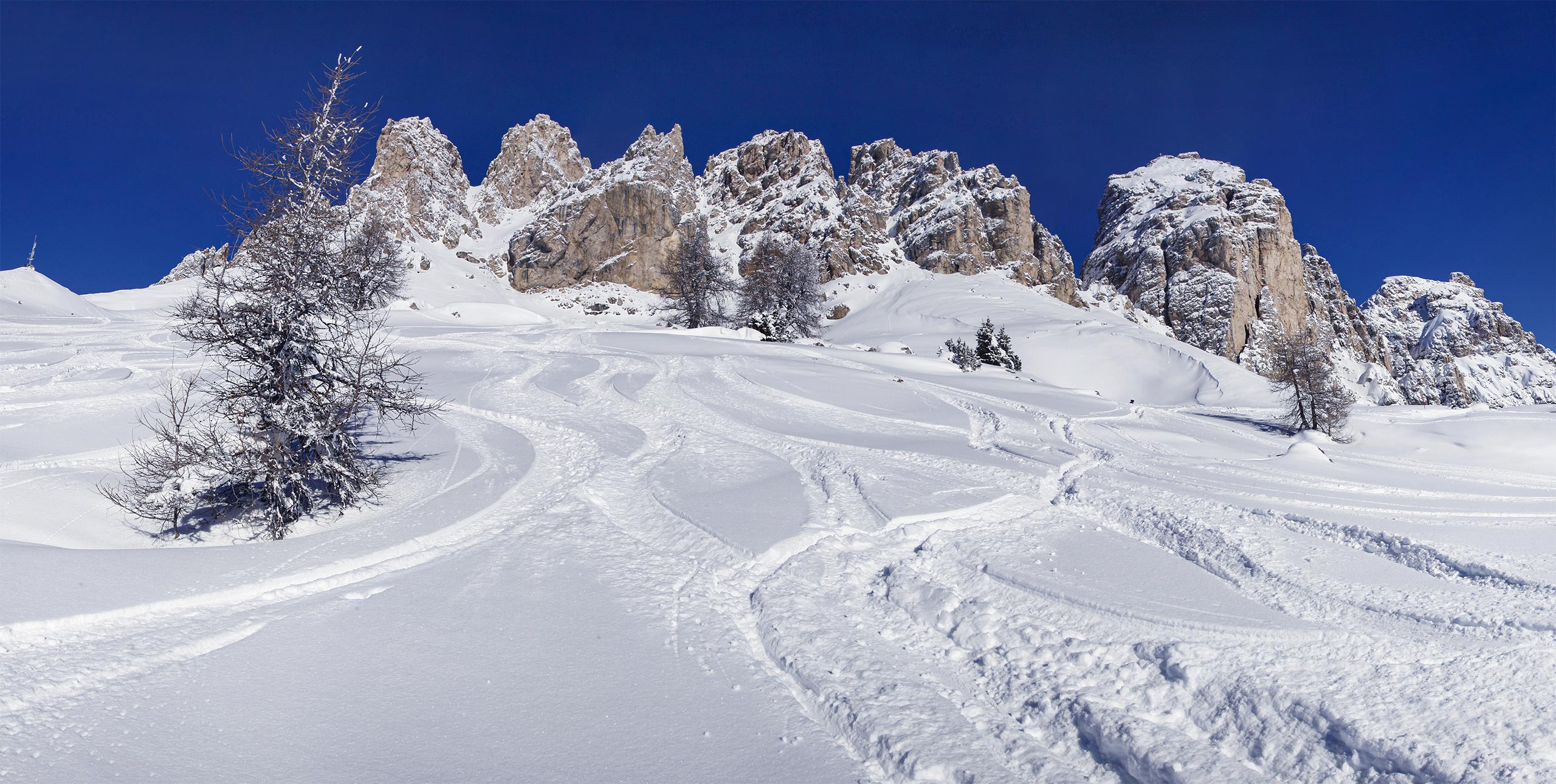 Winter in Val Gardena in the Dolomites